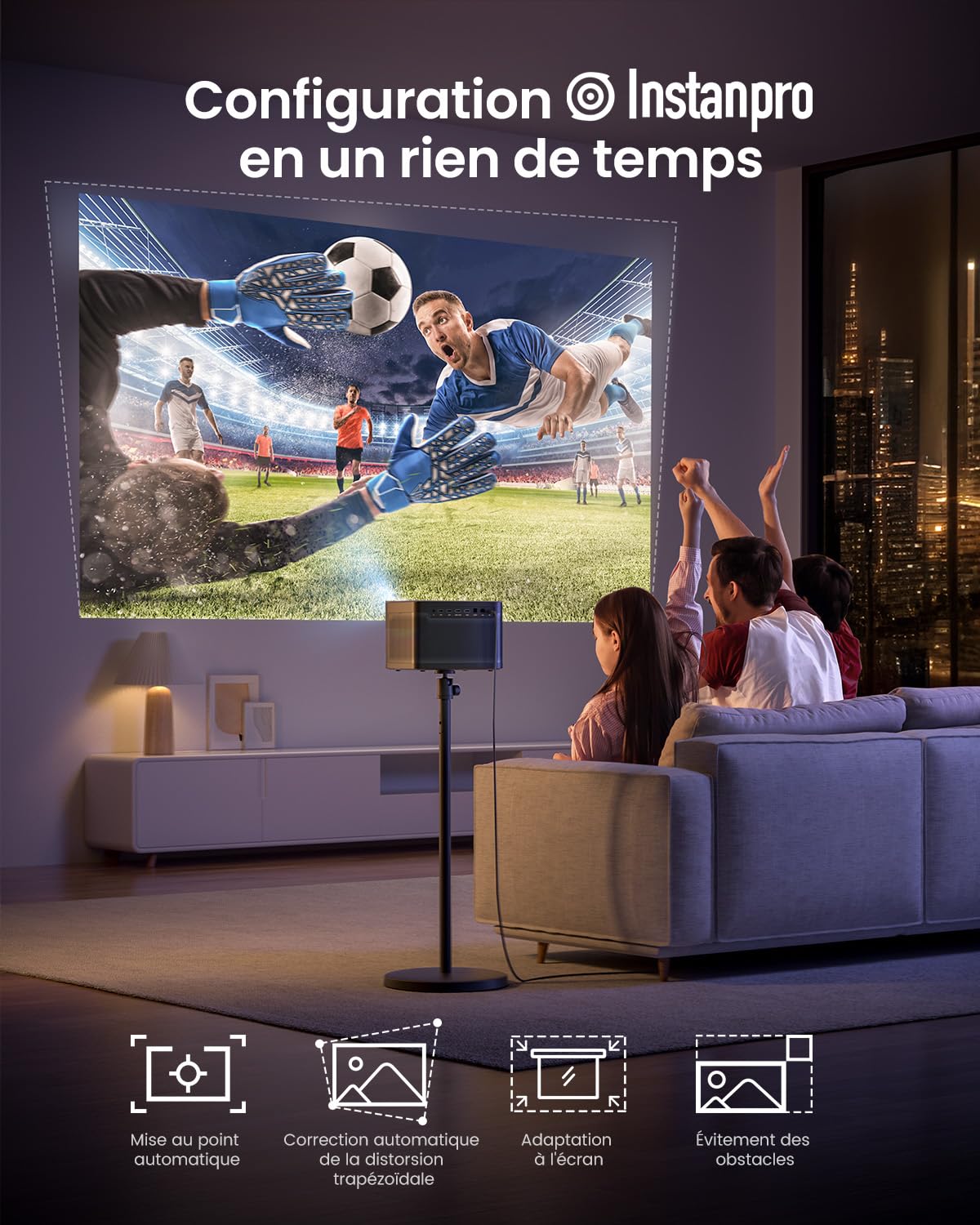 4K Vidéoprojecteur & Blu-Ray 3D, 2450 ISO Lumens, Dangbei Vidéoprojecteur avec GTV/Netflix, Home cinéma, 2x12W Haut-Parleur, HDR10+, WiFi 6 Bluetooth, Dolby Digital Plus DTS:X (DBOX02)