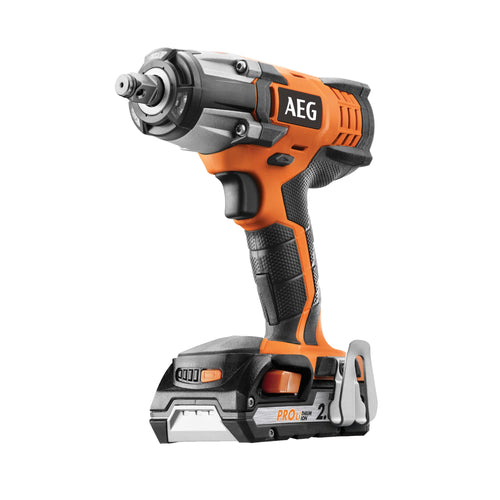 AEG - Boulonneuse à Chocs Sans Fil - Couple 360 Nm - Moteur Quadripolaire - Système Batterie Pro18V - Inclus 2 Batteries 4 Ah, Chargeur et Adaptateur - BSS18C12Z LI-402C