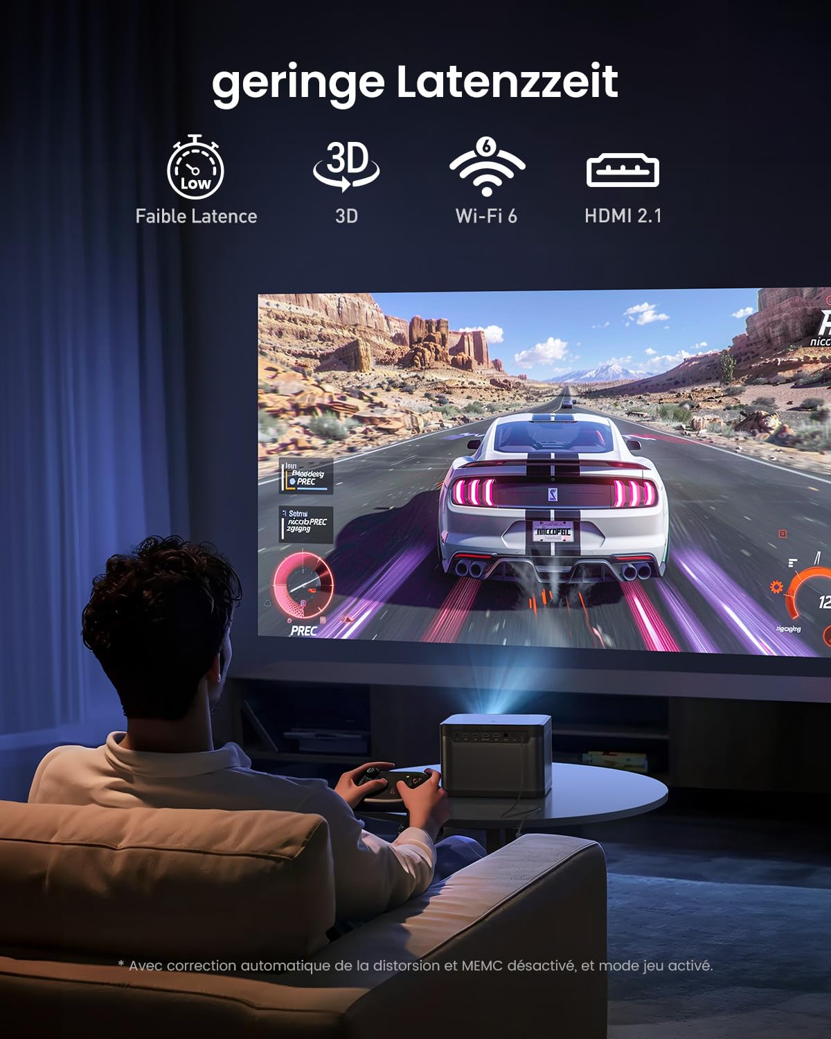 4K Vidéoprojecteur & Blu-Ray 3D, 2450 ISO Lumens, Dangbei Vidéoprojecteur avec GTV/Netflix, Home cinéma, 2x12W Haut-Parleur, HDR10+, WiFi 6 Bluetooth, Dolby Digital Plus DTS:X (DBOX02)