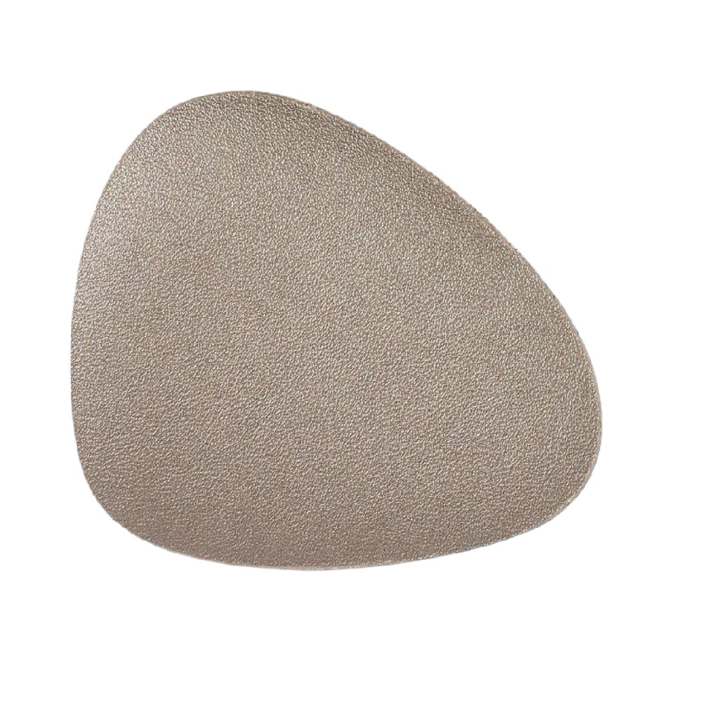 Dessous de verre forme galet beige antidérapant